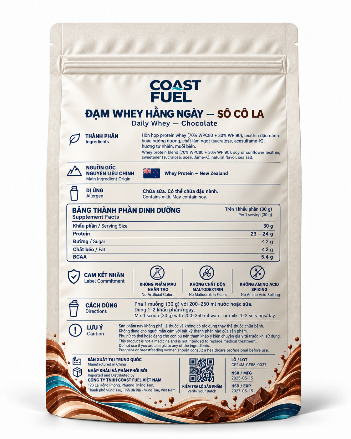 Daily Whey 24g Protein từ blend cao cấp New Zealand