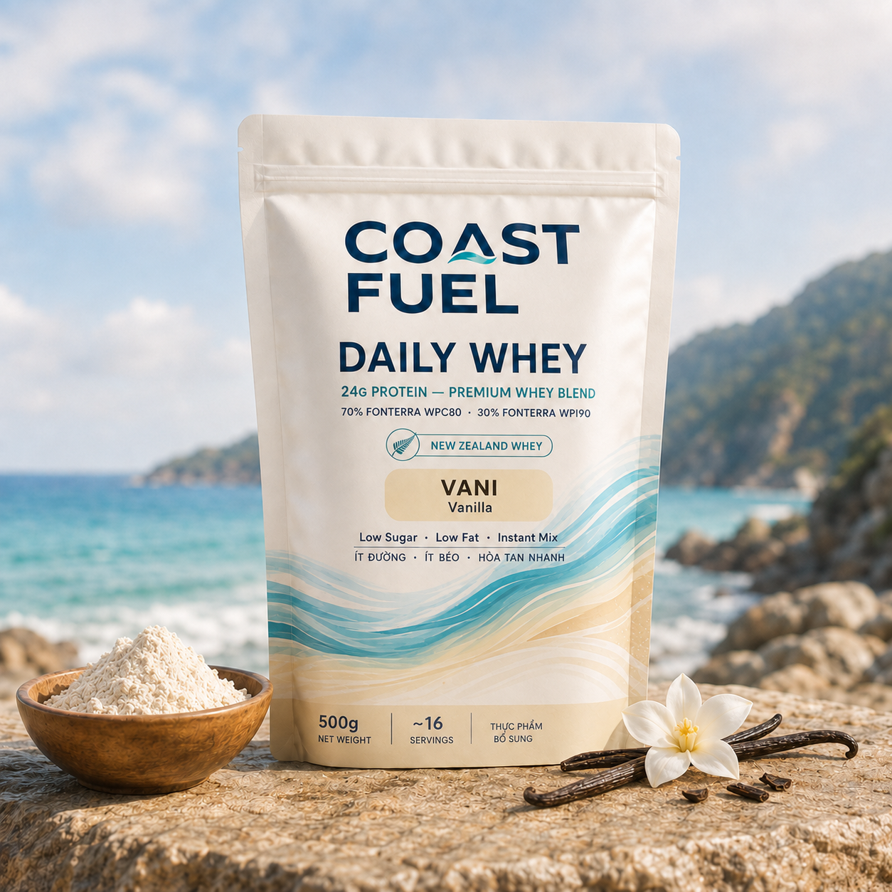 Daily Whey — 24g Protein từ blend cao cấp New Zealand